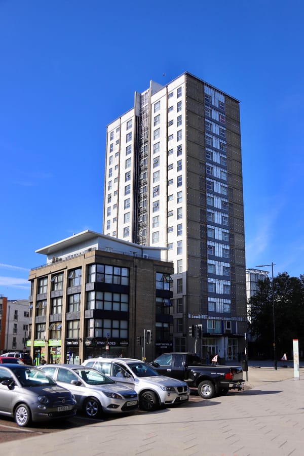 Cladding was removed St Francis Tower in Ipswich in 2019 following the Grenfell fire