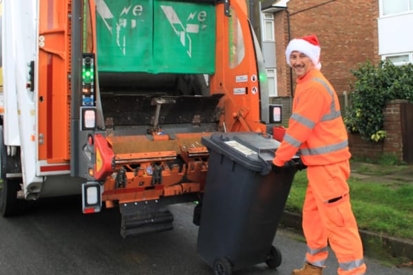 Christmas bin collection in Ipswich
