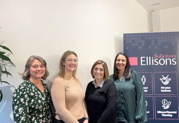 Members of Ellisons’ Family Law Team: Sally Ward, Samantha Chase and Samantha Markham and Lisa Dawson