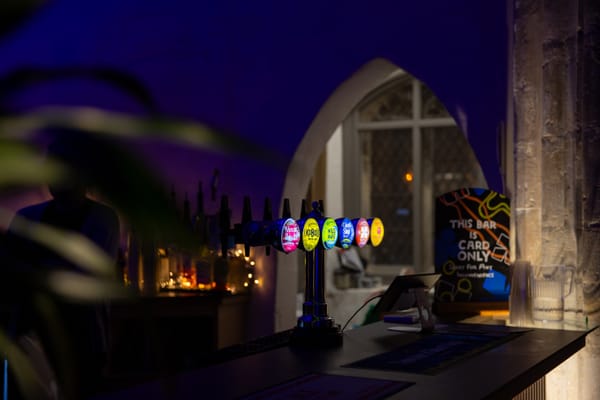 The bar inside St Stephen's Church in Ipswich
