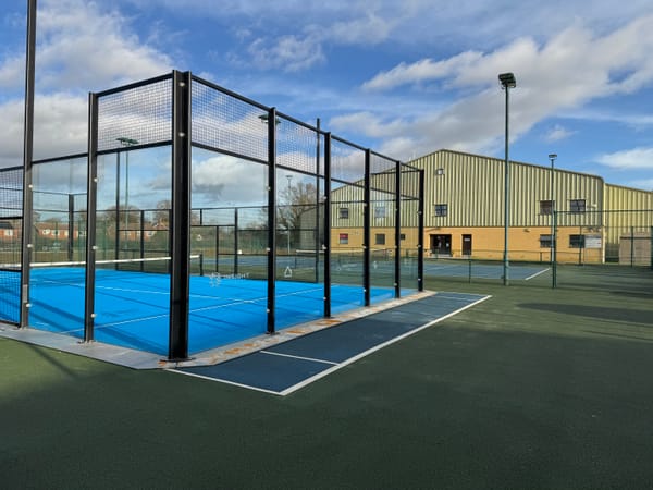 Outdoor paddle and tennis courts at Ipswich Sports Club