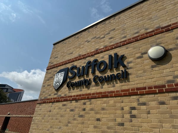 Suffolk County Council sign on a building