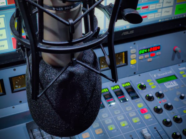 Gen X Radio Suffolk studio microphone