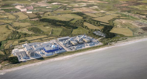 CGI interpretation of a constructed Sizewell C power station