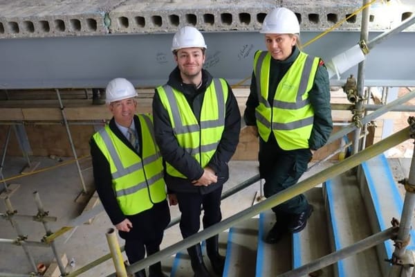 Steel signing ceremony at the new Ipswich ambulance hub