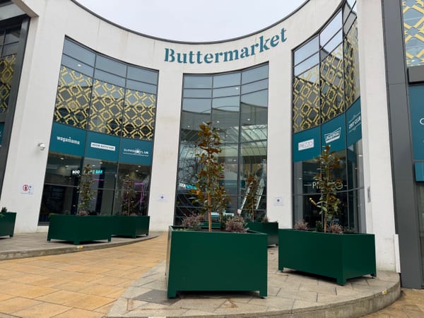 The new Buttermarket shopping centre entrance