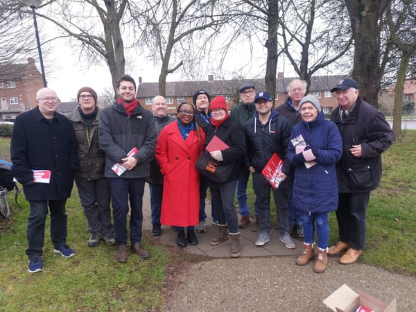 Jack Abbott speaking with residents in South West Ipswich last week