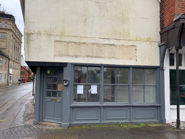 A commercial property on the corner of Tacket Street in Ipswich