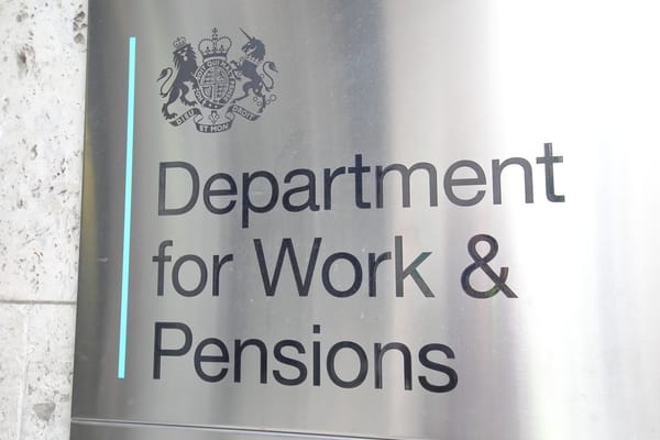 Department for Work and Pensions sign