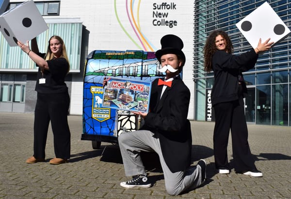 Suffolk New College performing arts students back new bid to be involved in the new 2025 Ipswich Monopoly game