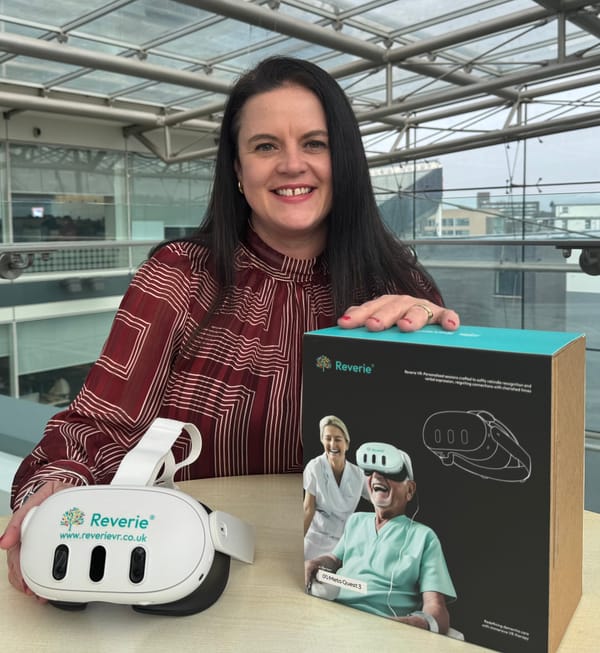 Cllr. Beccy Hopfensperger with the Reverie headset