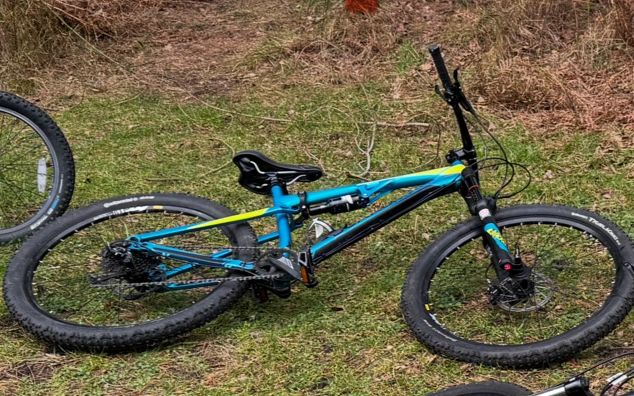 The blue Boardman mountain bike was stolen