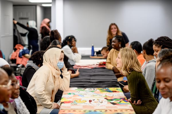 A group of women gathered at P.H.O.E.B.E's premises in Ipswich