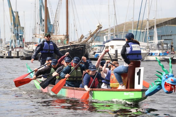 Team Maersk competing at a previous Dragon Boat Race in Ipswich