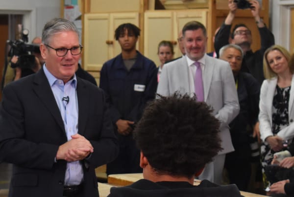 Sir Keir Starmer chats to students at Suffolk New College