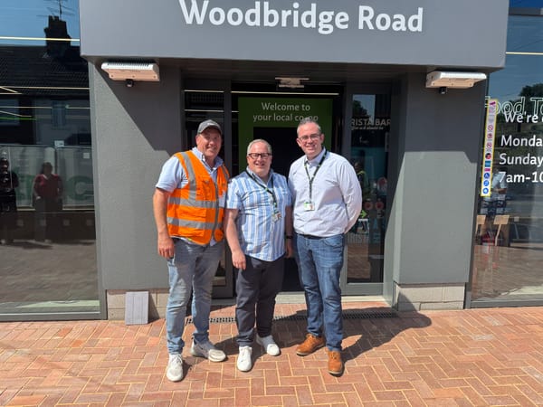 Handover from East of England Co-op's Building Services team and Contractors to the East of England Co-op's Retail team who will now prepare the store for opening