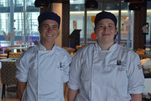 Saskia Stannard and Lilly Popplewell have both got jobs with Tom Kerridge after training at Suffolk New College