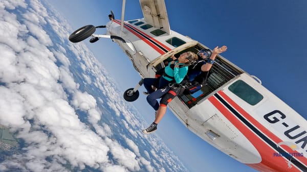 Julia from the Suffolk Building Society does a skydive for Suffolk Mind