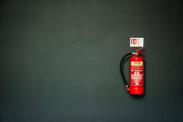 A foam fire extinguisher