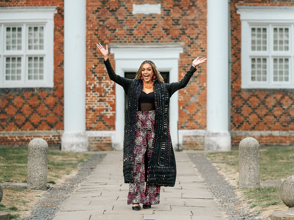 Lily Hammond outside Christchurch Mansion in Ipswich