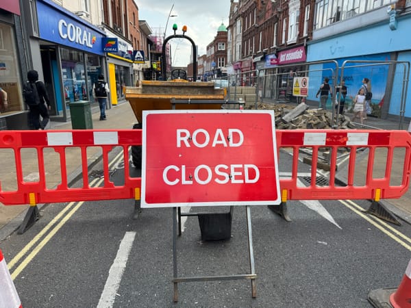 Upper Brook Street is closed for works