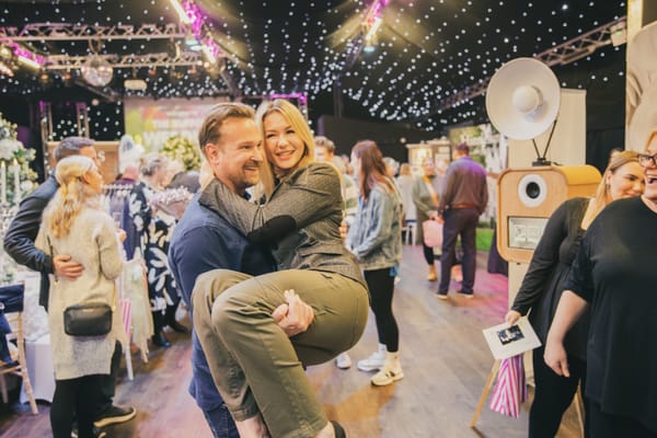 A happy couple at the Suffolk Wedding Show