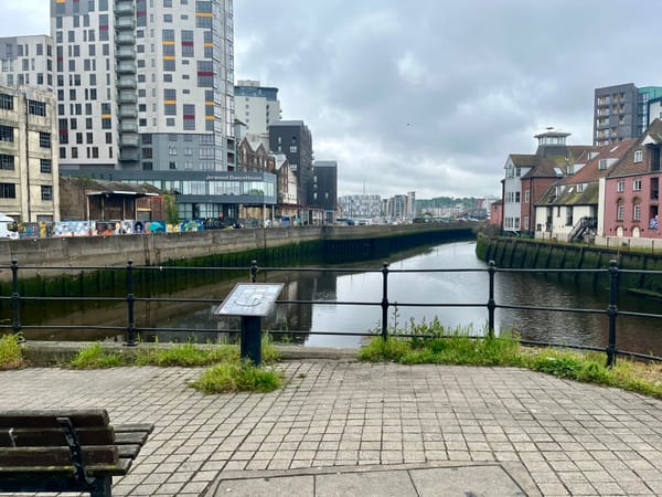 Stoke Bridge in Ipswich before its renovation
