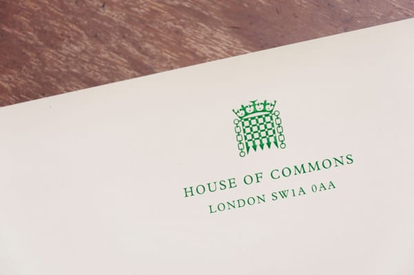 A House of Commons letterhead