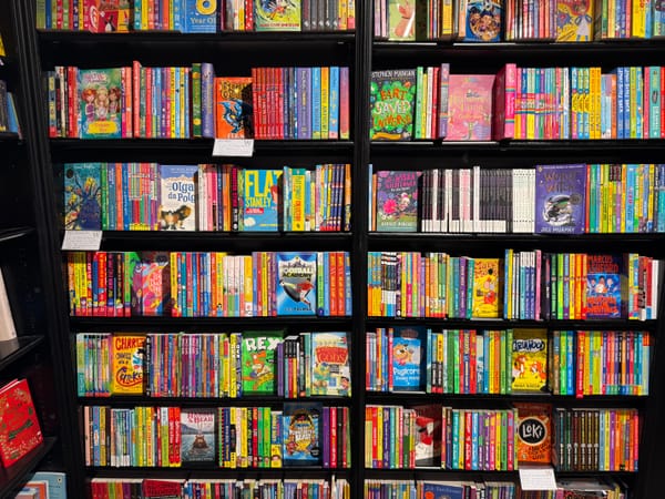 Children's books on display at Waterstones in Ipswich