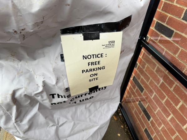 An out-of-service parking machine