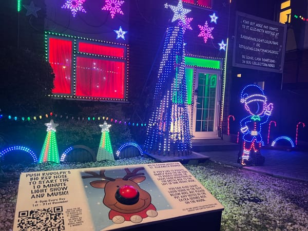 Christmas lights at house