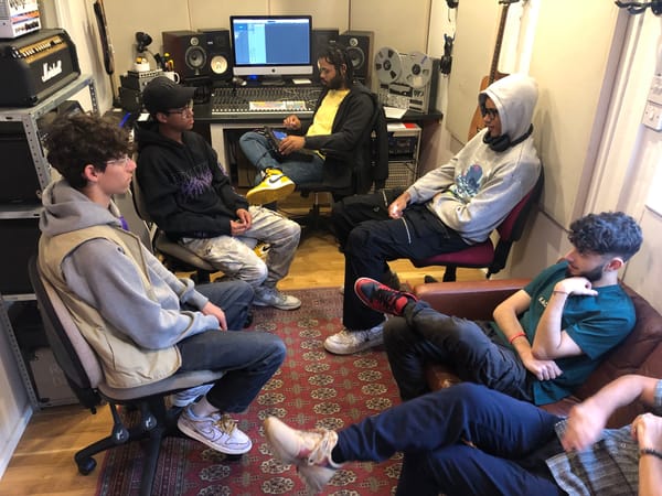 Young men at an Emulate session in Ipswich