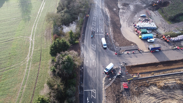 Aerial view of Westerfield Road