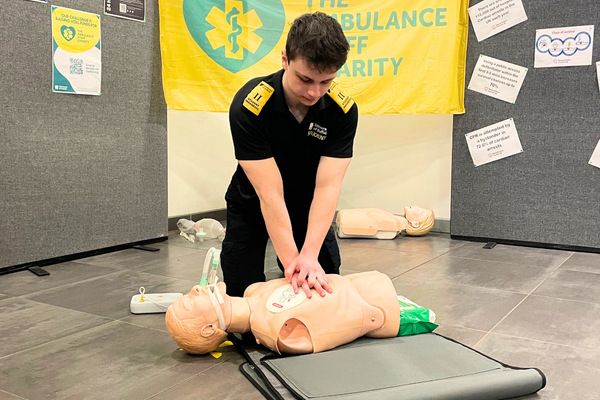 Students taking part in the 24-hour CPR challenge